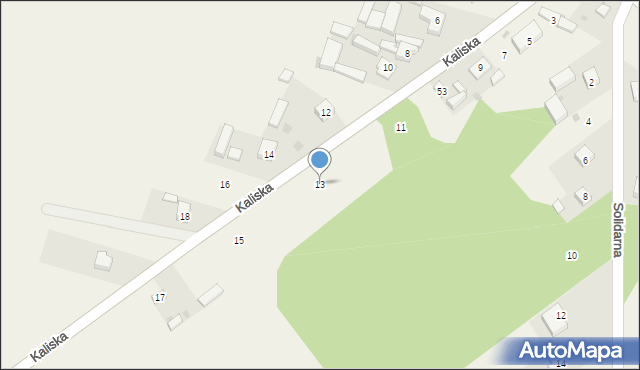 Parzniewice, Kaliska, 13, mapa Parzniewice