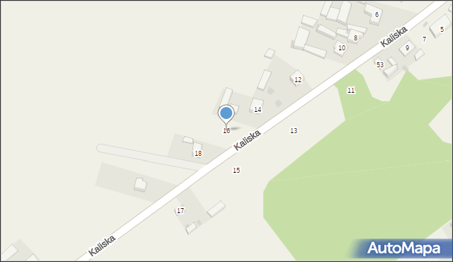 Parzniewice, Kaliska, 16, mapa Parzniewice