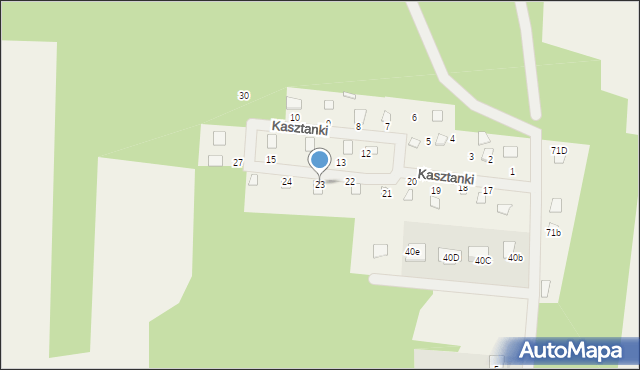 Pasikonie, Kasztanki, 23, mapa Pasikonie