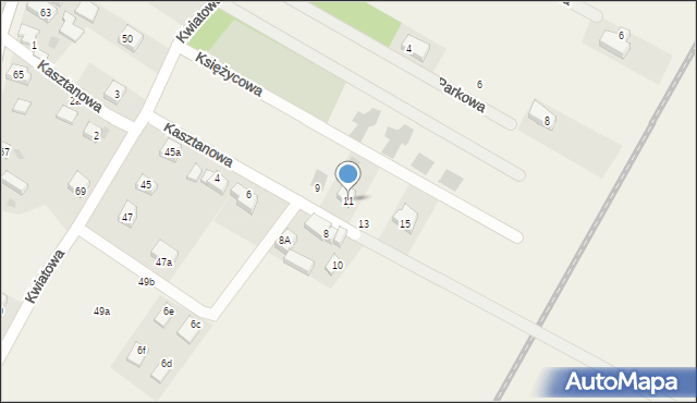 Pasikurowice, Kasztanowa, 11, mapa Pasikurowice