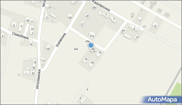 Pasikurowice, Kasztanowa, 6ea, mapa Pasikurowice