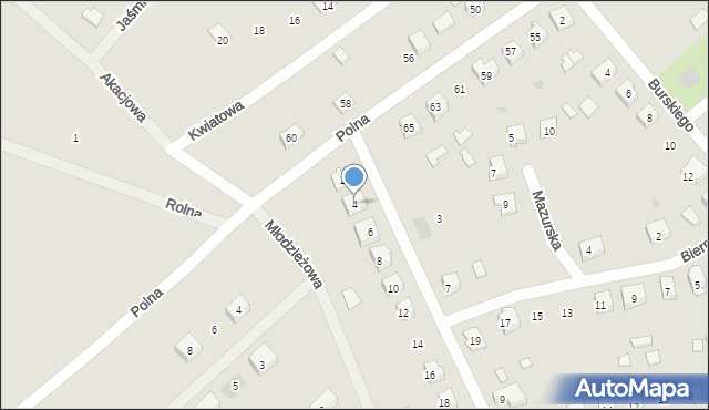 Pasym, Kajki Michała, 4, mapa Pasym