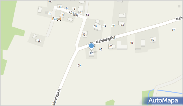 Paszkówka, Kalwaryjska, 67, mapa Paszkówka