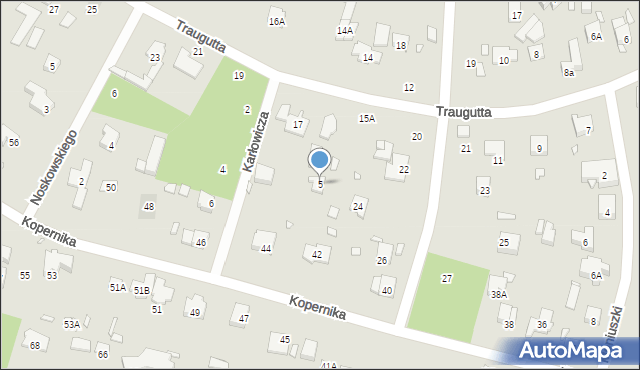 Piaseczno, Karłowicza, 5A, mapa Piaseczno