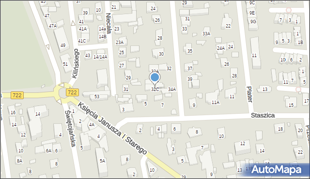 Piaseczno, Kauna, 32C, mapa Piaseczno