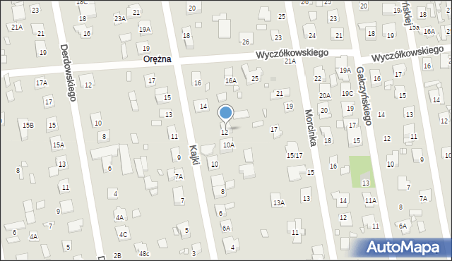 Piaseczno, Kajki Michała, 12A, mapa Piaseczno