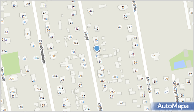 Piaseczno, Kajki Michała, 36, mapa Piaseczno