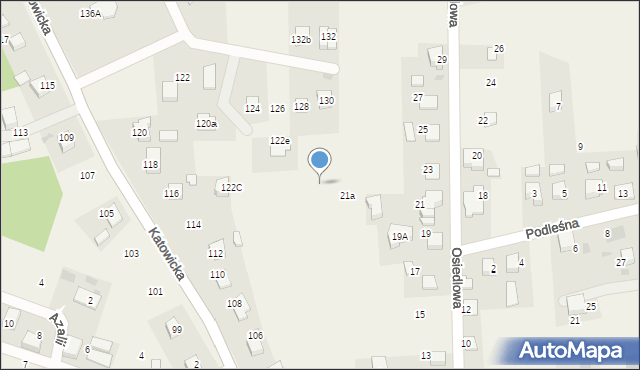 Piasek, Katowicka, 122f, mapa Piasek