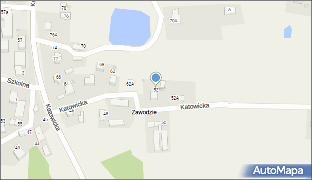 Piasek, Katowicka, 52, mapa Piasek