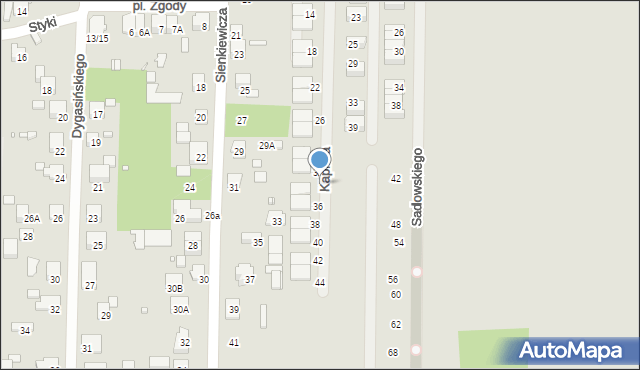 Piastów, Kaplera Józefa, 34, mapa Piastów