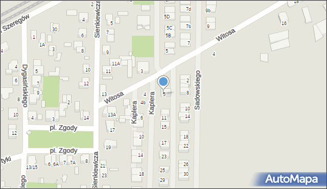 Piastów, Kaplera Józefa, 5, mapa Piastów