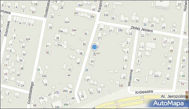 Piastów, Kasprowicza Jana, 31, mapa Piastów