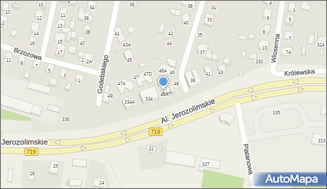 Piastów, Kasprowicza Jana, 48A, mapa Piastów