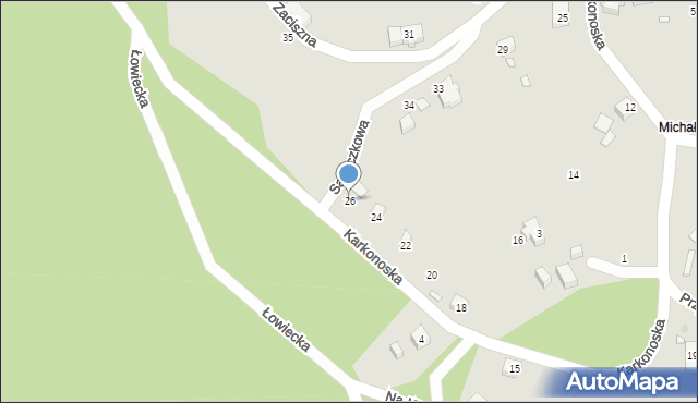 Piechowice, Karkonoska, 26, mapa Piechowice