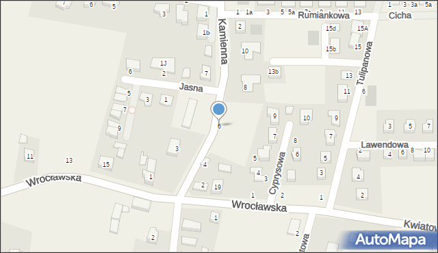 Piecowice, Kamienna, 6, mapa Piecowice