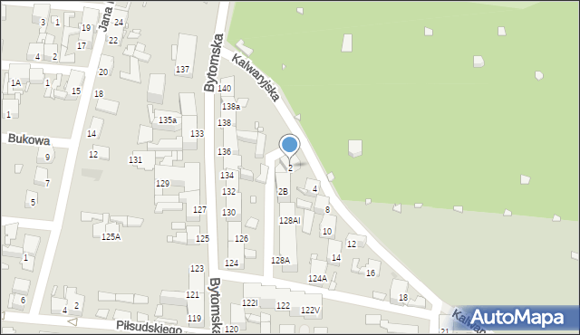 Piekary Śląskie, Kalwaryjska, 2, mapa Piekary Śląskie