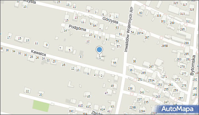 Piekary Śląskie, Kawalca Juliana, 1, mapa Piekary Śląskie