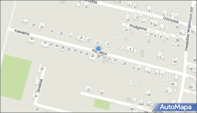 Piekary Śląskie, Kawalca Juliana, 26, mapa Piekary Śląskie