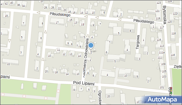 Piekary Śląskie, Kazimierza Odnowiciela, 2, mapa Piekary Śląskie