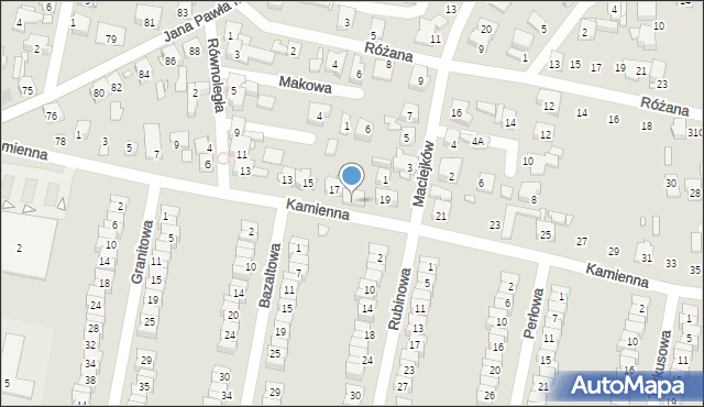 Piekary Śląskie, Kamienna, 19a, mapa Piekary Śląskie