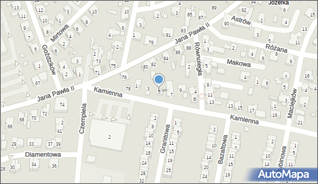 Piekary Śląskie, Kamienna, 5, mapa Piekary Śląskie