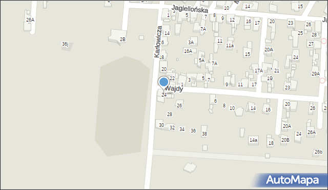 Piekary Śląskie, Karłowicza Mieczysława, 24, mapa Piekary Śląskie