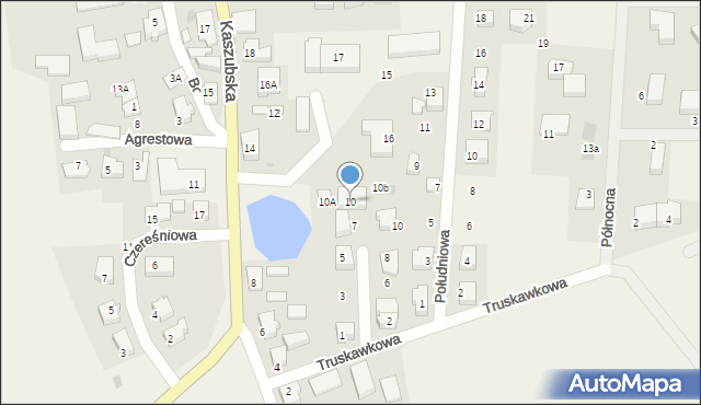 Pierwoszyno, Kaszubska, 10, mapa Pierwoszyno