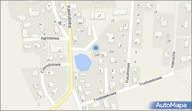 Pierwoszyno, Kaszubska, 10A, mapa Pierwoszyno