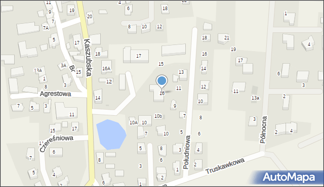 Pierwoszyno, Kaszubska, 16, mapa Pierwoszyno