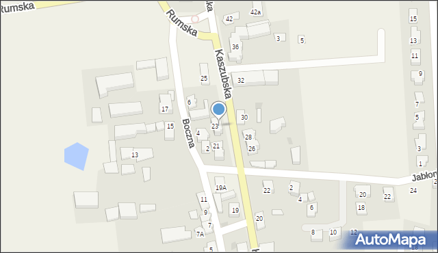 Pierwoszyno, Kaszubska, 23b, mapa Pierwoszyno