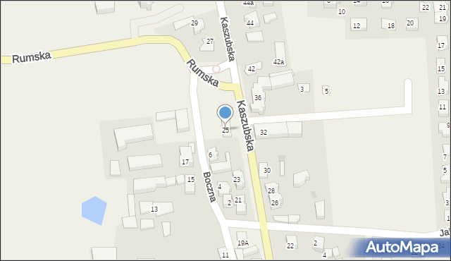 Pierwoszyno, Kaszubska, 25, mapa Pierwoszyno