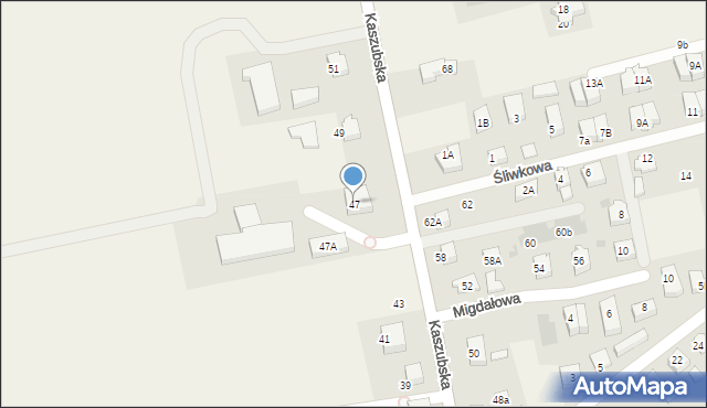 Pierwoszyno, Kaszubska, 47, mapa Pierwoszyno