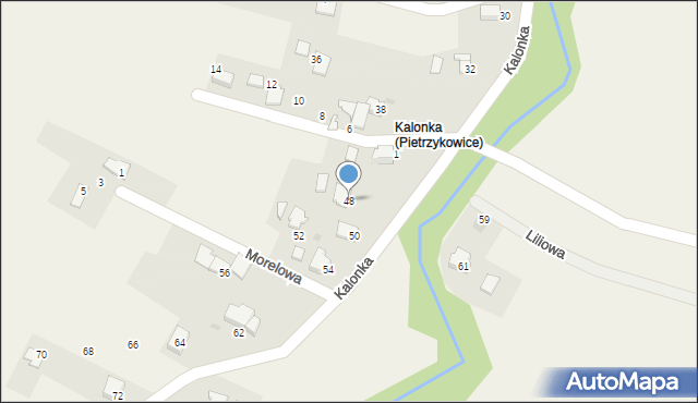 Pietrzykowice, Kalonka, 48, mapa Pietrzykowice
