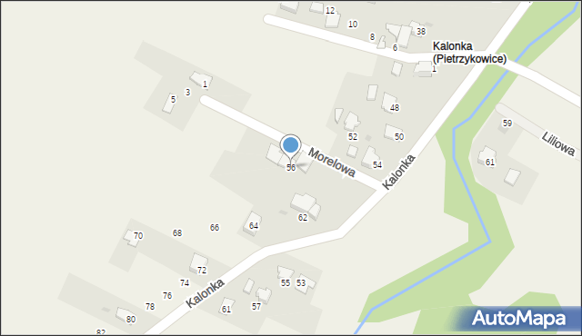 Pietrzykowice, Kalonka, 56, mapa Pietrzykowice