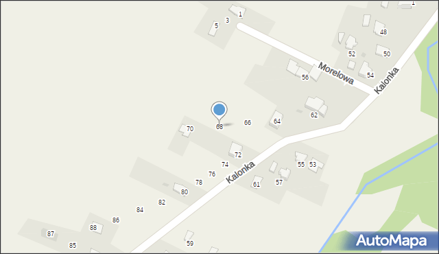 Pietrzykowice, Kalonka, 68, mapa Pietrzykowice