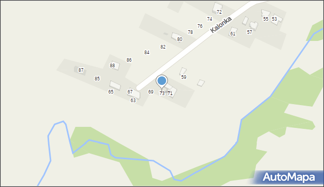 Pietrzykowice, Kalonka, 73, mapa Pietrzykowice