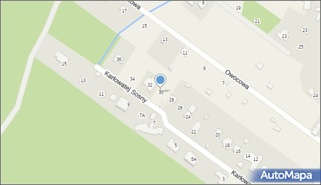 Pilawa, Karłowatej Sosny, 30, mapa Pilawa