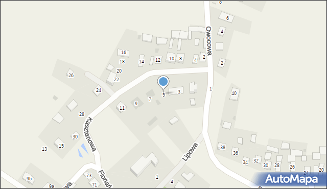 Pilchów, Kasztanowa, 5, mapa Pilchów