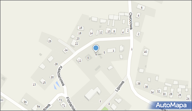 Pilchów, Kasztanowa, 7, mapa Pilchów