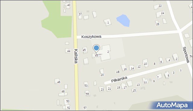 Piotrków Kujawski, Kaliska, 43, mapa Piotrków Kujawski