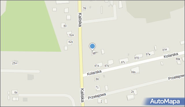 Piotrków Kujawski, Kaliska, 67, mapa Piotrków Kujawski