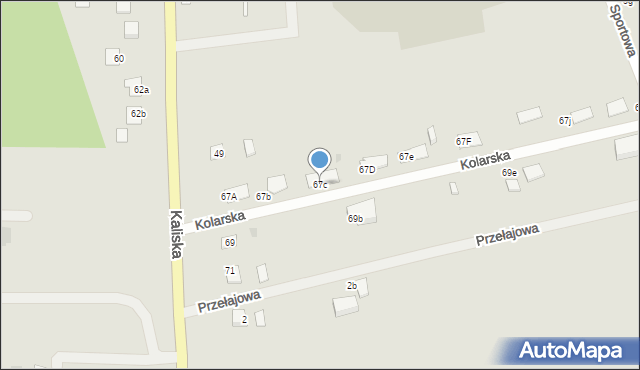 Piotrków Kujawski, Kaliska, 67c, mapa Piotrków Kujawski