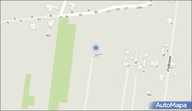 Piotrków Trybunalski, Kacza, 101, mapa Piotrków Trybunalski