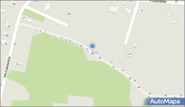 Piotrków Trybunalski, Kacza, 25, mapa Piotrków Trybunalski