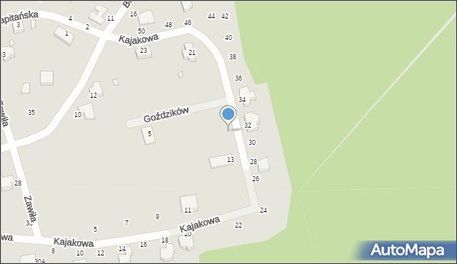 Piotrków Trybunalski, Kajakowa, 15, mapa Piotrków Trybunalski