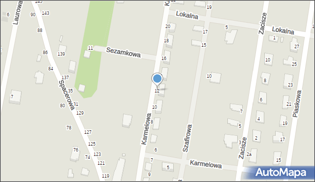Piotrków Trybunalski, Karmelowa, 12, mapa Piotrków Trybunalski