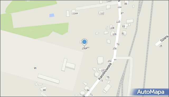 Piotrków Trybunalski, Karolinowska, 104A, mapa Piotrków Trybunalski