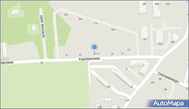 Piotrków Trybunalski, Kasztanowa, 37, mapa Piotrków Trybunalski