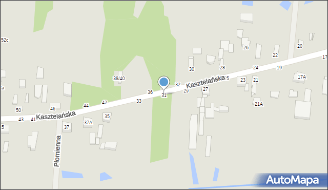 Piotrków Trybunalski, Kasztelańska, 31, mapa Piotrków Trybunalski