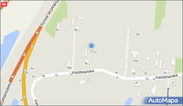 Piotrków Trybunalski, Kasztelańska, 56a, mapa Piotrków Trybunalski